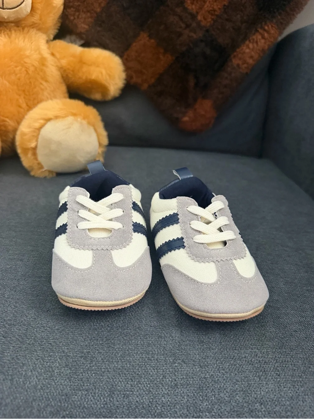 Toddler Grey and Navy Athletic Sneaker